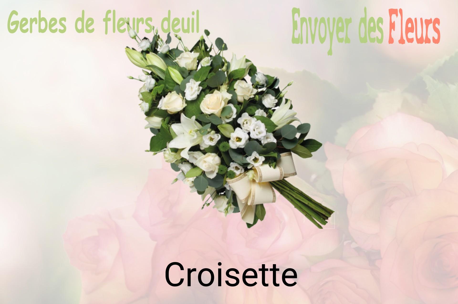 Gerbe de fleurs de deuil livrée à Croisette